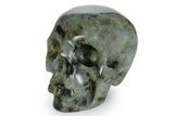 Realistic, Polished Labradorite Skull - Madagascar #381953-2